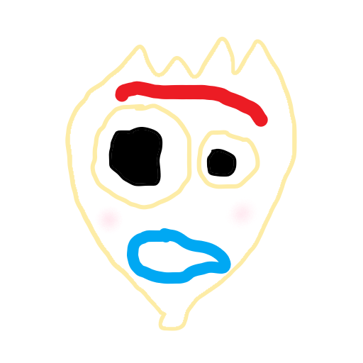 Poorly drawn forky